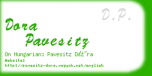 dora pavesitz business card